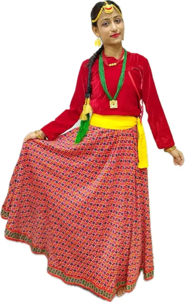 Nepali Girl skirt-top with Jewellery