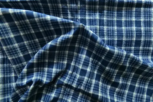 Blue Checked Pure Cotton